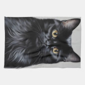 Linge De Cuisine Chat noir (Horizontal)