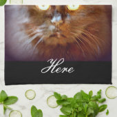 Linge De Cuisine chat noir (Plié)