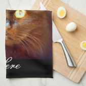 Linge De Cuisine chat noir (Quart Plié)