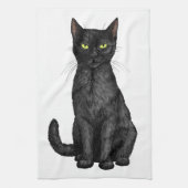 Linge De Cuisine chat noir (Vertical)