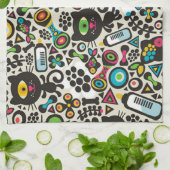 Linge De Cuisine Chat noir à un oeil (Plié)