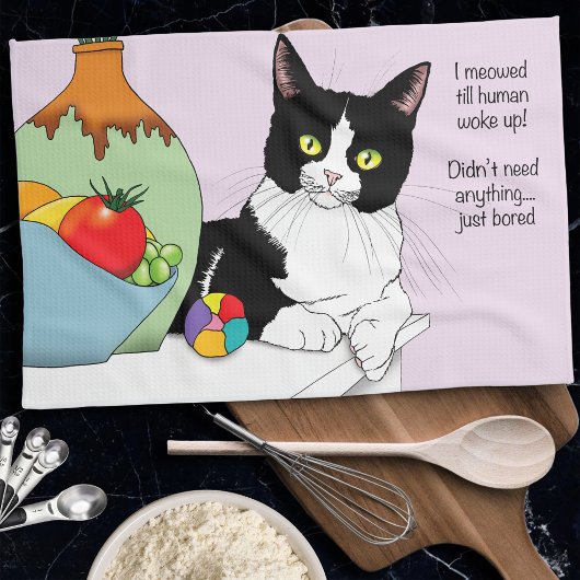 Linge De Cuisine Chat noir blanc Tuxedo