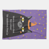 Linge De Cuisine Chat noir d'Halloween mignonne (Horizontal)
