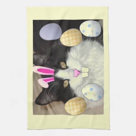 Linge De Cuisine Chat noir et blanc de l'Est (Vertical)