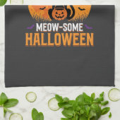 Linge De Cuisine Chat Noir Halloween Incroyable (Plié)