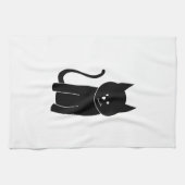 Linge De Cuisine Chat noir mignon (Horizontal)