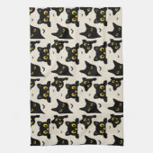 Linge De Cuisine Chat noir mignon Halloween (Vertical)