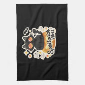 Linge De Cuisine Chat noir mignon Halloween Citrouille T-shirt surd (Vertical)