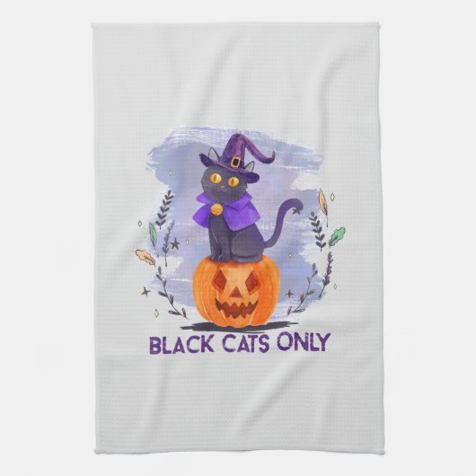 Linge De Cuisine Chat noir uniquement (Vertical)