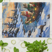 Linge De Cuisine Chat Persan Noël Bateau Fêtes (Plié)