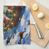 Linge De Cuisine Chat Persan Noël Bateau Fêtes (Quart Plié)