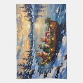 Linge De Cuisine Chat Persan Noël Bateau Fêtes (Vertical)