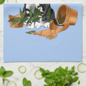 Linge De Cuisine Chat plante (Plié)