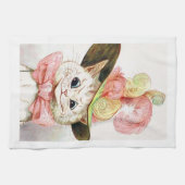 Linge De Cuisine Chat portant un casquette, Louis Wain (Horizontal)
