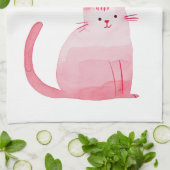Linge De Cuisine Chat rose (Plié)