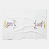 Linge De Cuisine Chat rose blanc mignon à la couture (Horizontal)