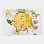 Linge De Cuisine Chat roux endormi (Horizontal)