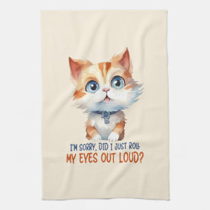 Linge De Cuisine Chat Sarcastique Et Cute (2)