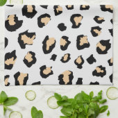 Linge De Cuisine Chat sauvage léopard de la peau Brown noire (Plié)