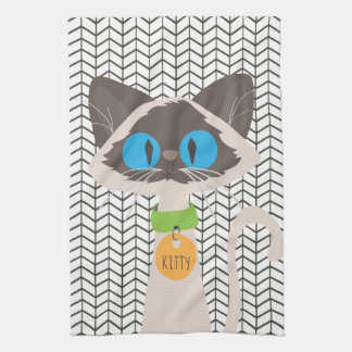 Linge De Cuisine Chat Siamese Tonkinese Personnalisé Kitty