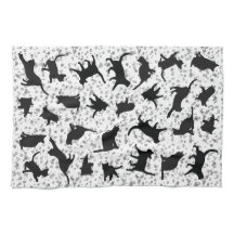 Chat Silhouette Black & White doodbble