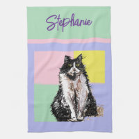 Chat Smoking Pastel Femmes Couleurs Pastel