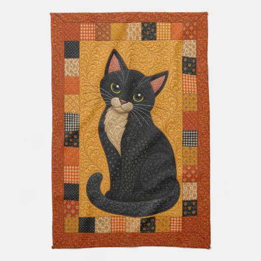 Linge De Cuisine Chat Smoking Quilt (Vertical)
