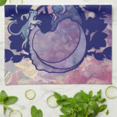 Linge De Cuisine Chat Sorcière Lune déesse Wiccan (Plié)