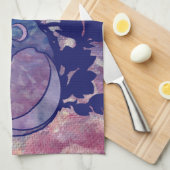 Linge De Cuisine Chat Sorcière Lune déesse Wiccan (Quart Plié)