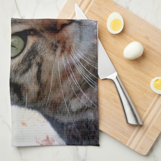 Linge De Cuisine Chat spatial (Quart Plié)