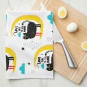 Linge De Cuisine Chat sur la lune (Quart Plié)