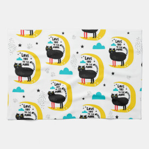 Linge De Cuisine Chat sur la lune