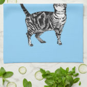 Linge De Cuisine Chat Tabby Pastel Chats Filles Rose clair (Plié)