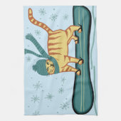 Linge De Cuisine Chat Tabby Snowboard (Vertical)