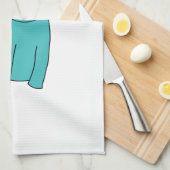 Linge De Cuisine Chat turquoise (Quart Plié)