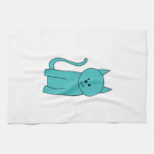 Linge De Cuisine Chat turquoise (Horizontal)