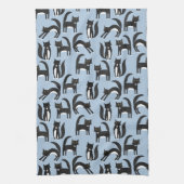 Linge De Cuisine Chat Tuxedo noir et blanc (Vertical)