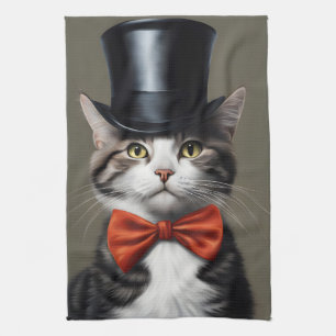 Linge De Cuisine Chat victorien