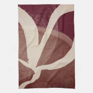 Linge De Cuisine Châtaignes et crème de Bourgogne Aquarelle Abstrai