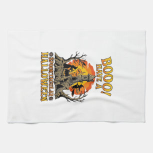 Linge De Cuisine Château de sorcière de Halloween Spooktacular Booo