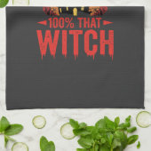 Linge De Cuisine Château d'Halloween de cette sorcière à 100% (Plié)
