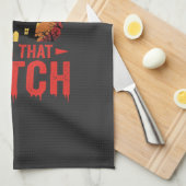 Linge De Cuisine Château d'Halloween de cette sorcière à 100% (Quart Plié)