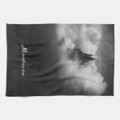 Linge De Cuisine Château gothique d'Halloween Décor noir (Horizontal)