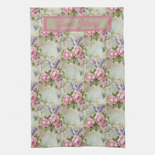 Linge De Cuisine ChateauCore Pink Rose and Lavender Shabby Chic (Vertical)
