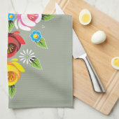 Linge De Cuisine Châteaux - art populaire traditionnel de canal (Quart Plié)