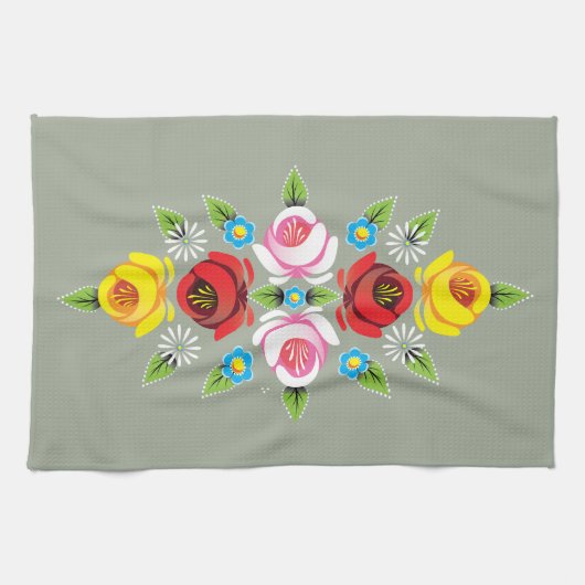 Linge De Cuisine Châteaux - art populaire traditionnel de canal (Horizontal)