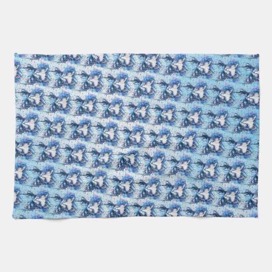 Linge De Cuisine Chaton (Horizontal)
