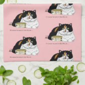 Linge De Cuisine Chaton affamé de matin (Plié)