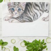 Linge De Cuisine chaton de yoga (Plié)