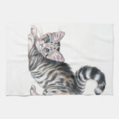 Linge De Cuisine chaton de yoga (Horizontal)